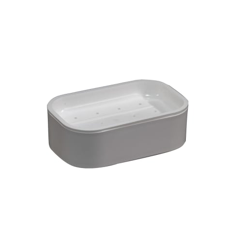 Colección Contempo Jabonera Rectangular, Blanco Brillante